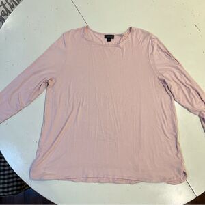 J.Jill Wearever‎ Pink Long Sleeve Flowy Top Size Large Soft Cozy Staple Capsule